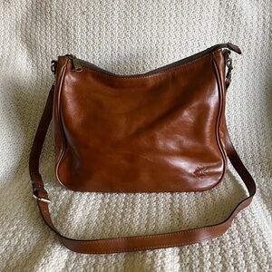Leather Crossbody Bag in Brown